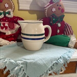 Striped Ceramic Pitcher